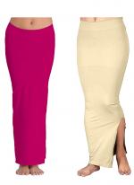 Lycra Pink And Cream Casual Wear Plain Shapewear